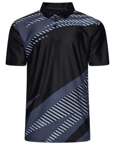 KAM Active Sports Print Polo Schwarz